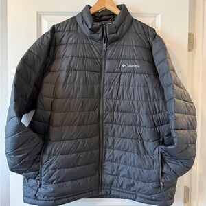 Columbia Men's Puffer Jacket Omni-Heat Black Size XXL Snow Comfort Sporty